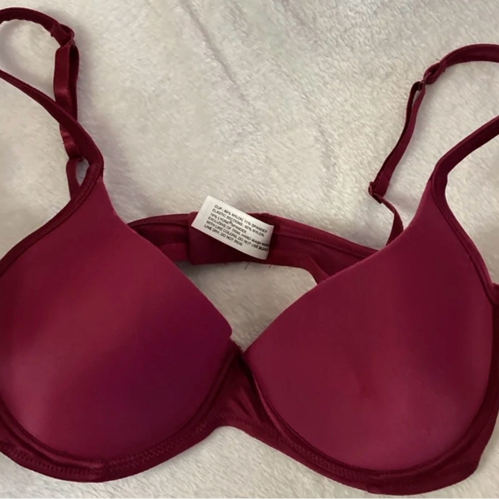 Women's Sexy Burgundy Bra